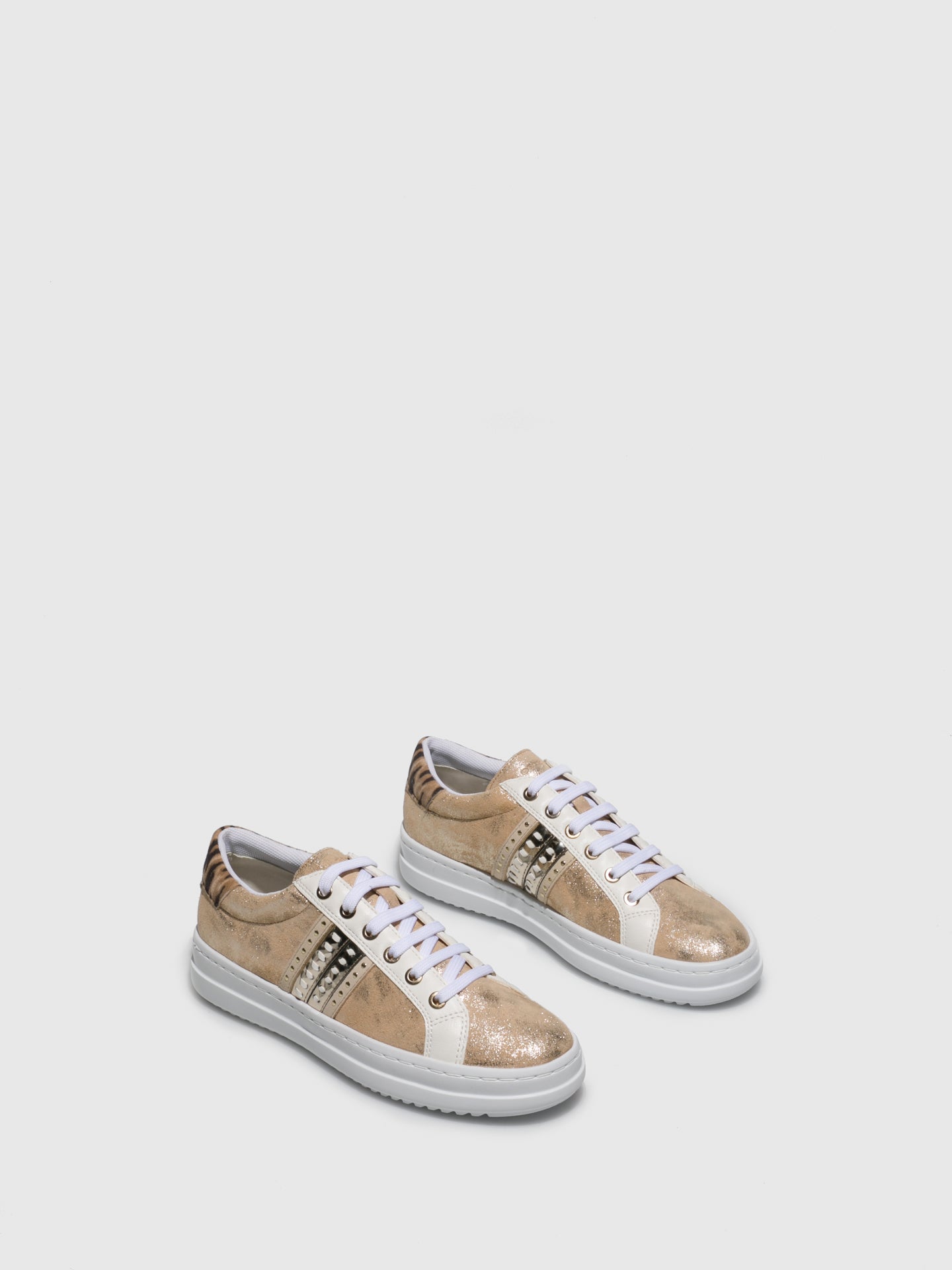 Geox Ténis com Atacadores em Dourado